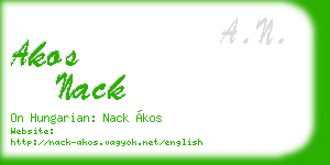 akos nack business card